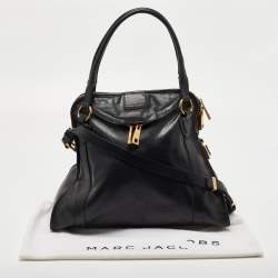 Pre Owned Marc Jacobs Black Leather Wellington Fulton Satchel
