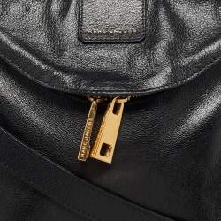 Pre Owned Marc Jacobs Black Leather Wellington Fulton Satchel