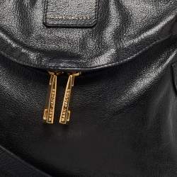 Pre Owned Marc Jacobs Black Leather Wellington Fulton Satchel