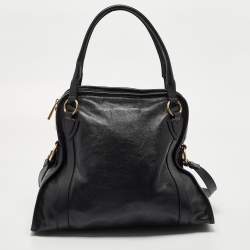 Pre Owned Marc Jacobs Black Leather Wellington Fulton Satchel
