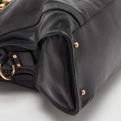 Pre Owned Marc Jacobs Black Leather Wellington Fulton Satchel