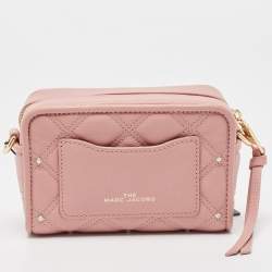 Marc Jacobs Pink Quilted Leather The Softshot 17 Crossbody Bag