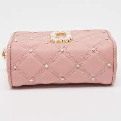 Marc Jacobs Pink Quilted Leather The Softshot 17 Crossbody Bag
