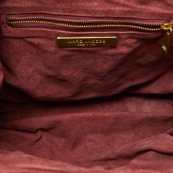 Pre Owned Marc Jacobs Light Beige Quilted Leather Stam Satchel