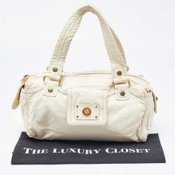 Pre Owned Marc Jacobs Off White Leather Satchel