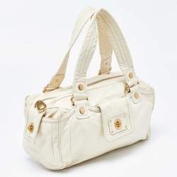 Pre Owned Marc Jacobs Off White Leather Satchel