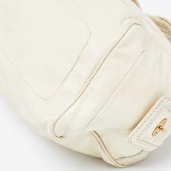 Pre Owned Marc Jacobs Off White Leather Satchel