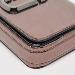 Marc Jacobs Grey Patent Leather The Long Shot Mirrored Clutch
