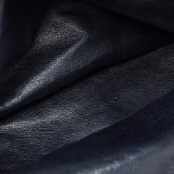 Pre Owned Marc Jacobs Black/Gold Leather Studded Ring Handle Tote