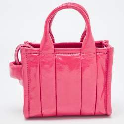 Pre Owned Marc Jacobs Hot Pink Patent Leather Mini Tote