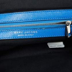 Pre Owned Marc Jacobs Blue Leather Mini Stam Satchel