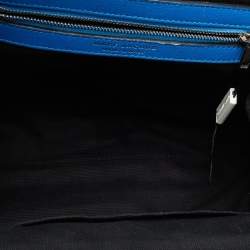 Pre Owned Marc Jacobs Blue Leather Mini Stam Satchel