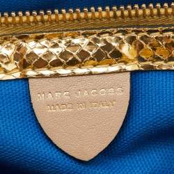 Marc Jacobs Multicolor Leather and Watersnake Leather Flap Shoulder Bag