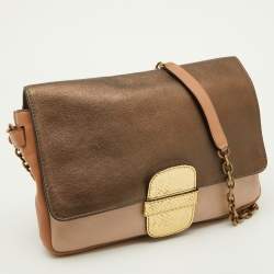 Marc Jacobs Multicolor Leather and Watersnake Leather Flap Shoulder Bag