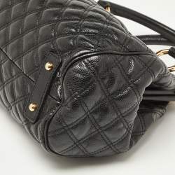 Pre Owned Marc Jacobs Black Quilted Leather Stam Satchel