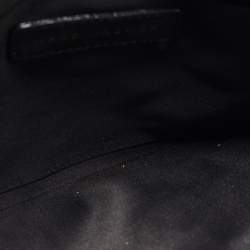 Pre Owned Marc Jacobs Black Suede and Satin Crystals Embellished Flap Clutch