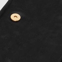 Pre Owned Marc Jacobs Black Suede and Satin Crystals Embellished Flap Clutch