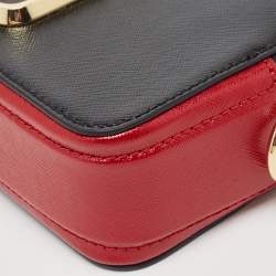 Marc Jacobs Black/Red Leather Snapshot Camera Crossbody Bag