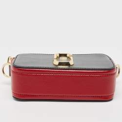 Marc Jacobs Black/Red Leather Snapshot Camera Crossbody Bag