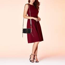 Marc Jacobs Black/Red Leather Snapshot Camera Crossbody Bag