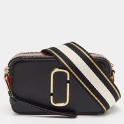 Marc Jacobs Black/Red Leather Snapshot Camera Crossbody Bag