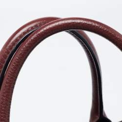 Pre Owned Marc Jacobs Burgundy Leather Recruit East West Tote