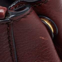 Pre Owned Marc Jacobs Burgundy Leather Recruit East West Tote