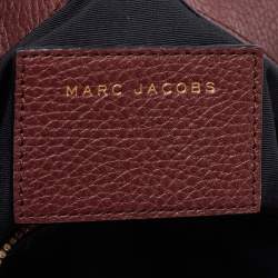 Pre Owned Marc Jacobs Burgundy Leather Recruit East West Tote