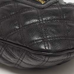 Pre Owned Marc Jacobs Black Quilted Leather Little Stam Shoulder Bag