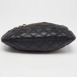 Pre Owned Marc Jacobs Black Quilted Leather Little Stam Shoulder Bag