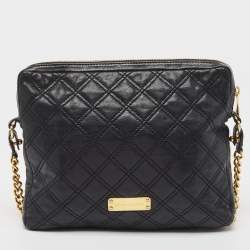 Marc Jacobs Black Quilted Leather Chain Crossbody Bag