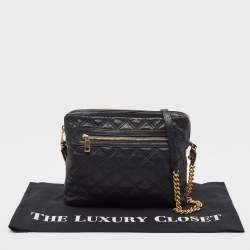 Marc Jacobs Black Quilted Leather Chain Crossbody Bag