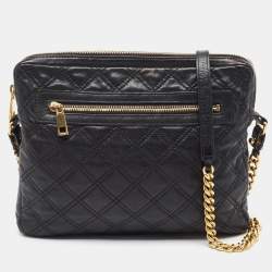 Marc Jacobs Black Quilted Leather Chain Crossbody Bag