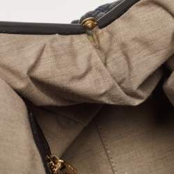 Pre Owned Marc Jacobs Green/Black Quilted Leather Stam Satchel