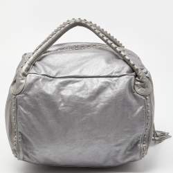 Marc Jacobs Grey Leather Studded Hobo