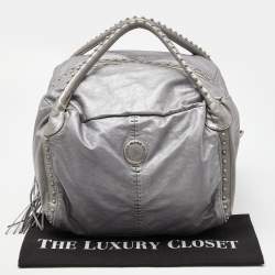 Marc Jacobs Grey Leather Studded Hobo