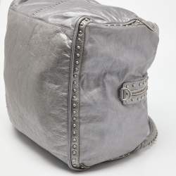 Marc Jacobs Grey Leather Studded Hobo
