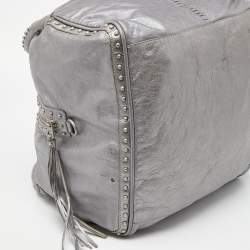 Marc Jacobs Grey Leather Studded Hobo