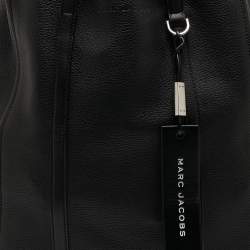 Pre Owned Marc Jacobs Black Leather The Oversized Tag Tote 