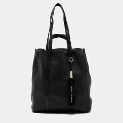 Pre Owned Marc Jacobs Black Leather The Oversized Tag Tote 