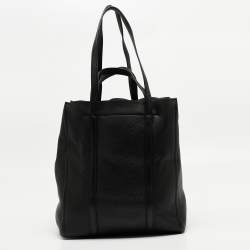 Pre Owned Marc Jacobs Black Leather The Oversized Tag Tote 