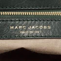 Pre Owned Marc Jacobs Metallic Green Quilted Leather Stam Shoulder Bag
