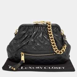 Marc Jacobs Black Quilted Leather Little Stam Shoulder Bag