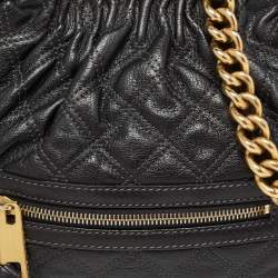 Marc Jacobs Black Quilted Leather Little Stam Shoulder Bag