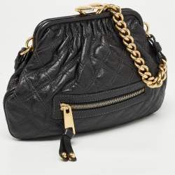 Marc Jacobs Black Quilted Leather Little Stam Shoulder Bag