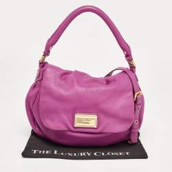 Marc by Marc Jacobs Magenta Leather Classic Q Lil Ukita Top Handle Bag