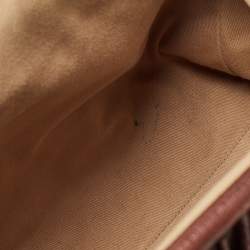 Pre Owned Marc Jacobs Burgundy Quilted Leather Stam Satchel