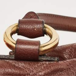 Pre Owned Marc Jacobs Burgundy Quilted Leather Stam Satchel