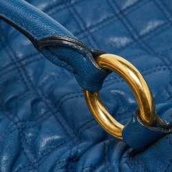 Pre Owned Marc Jacobs Blue Quilted Leather Little Stam Shoulder Bag