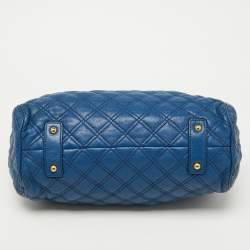 Pre Owned Marc Jacobs Blue Quilted Leather Little Stam Shoulder Bag